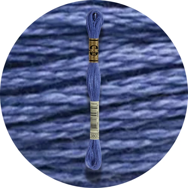 DMC Mouliné Spécial 25 Broderigarn, Ensfarvet, Blå/Lilla nuancer